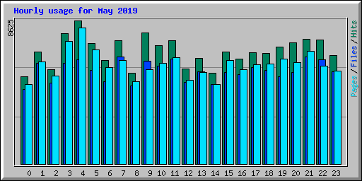 Hourly usage for May 2019