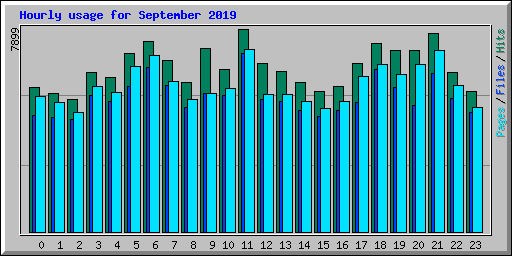 Hourly usage for September 2019