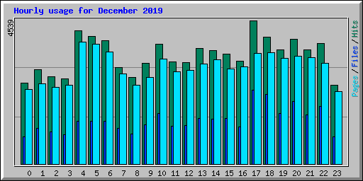 Hourly usage for December 2019