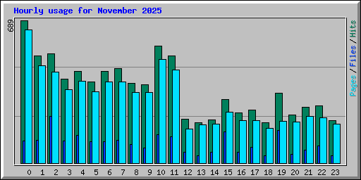 Hourly usage for November 2025