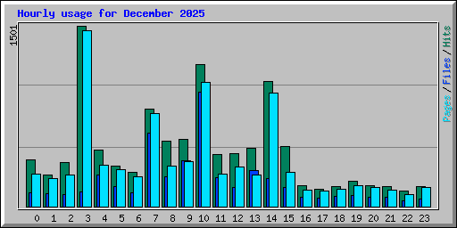 Hourly usage for December 2025